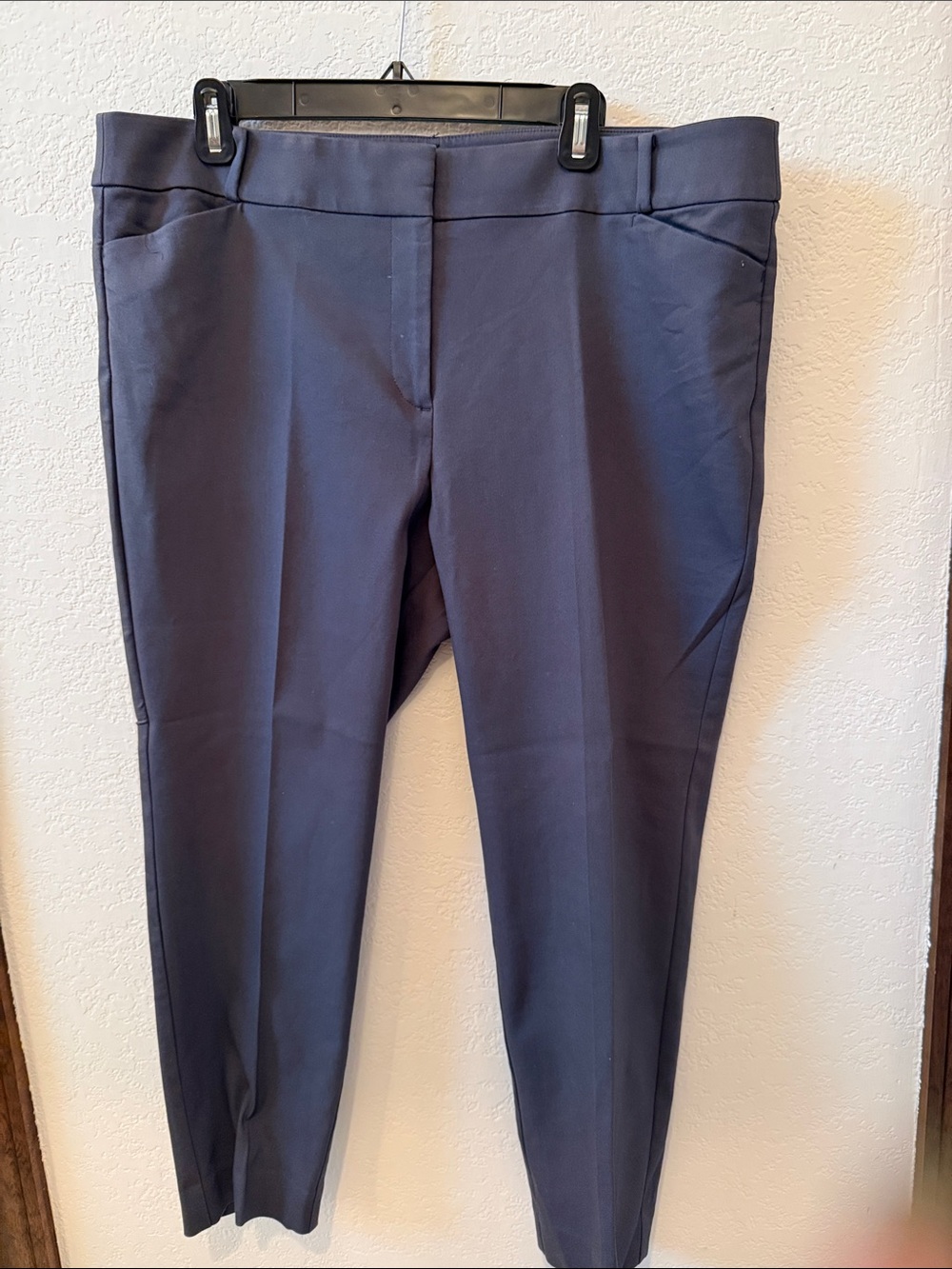 LOFT Women's Grey Slim Fit Ankle Length Dress Pants